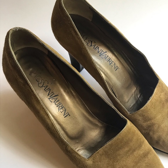 SOLD❗️❗️Vintage YVES SAINT LAURENT suede heels - Picture 2 of 10